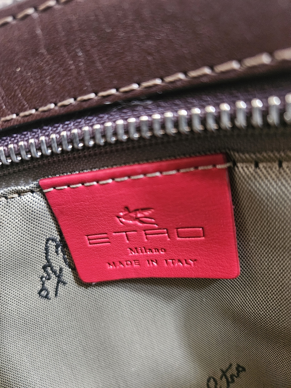 ETRO Milano Paisley Canvas & Leather Tote in Brown - Picture 4 of 10